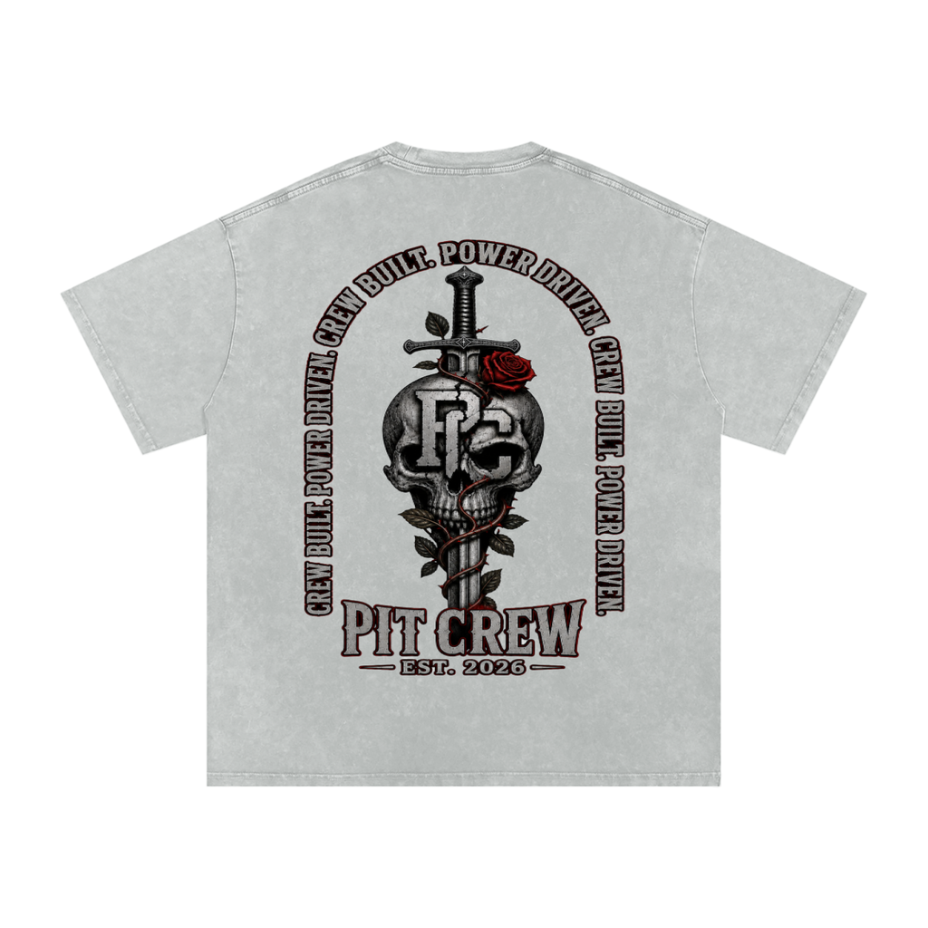 IRON ROSE WHITEWASHED OVERSIZED TEE