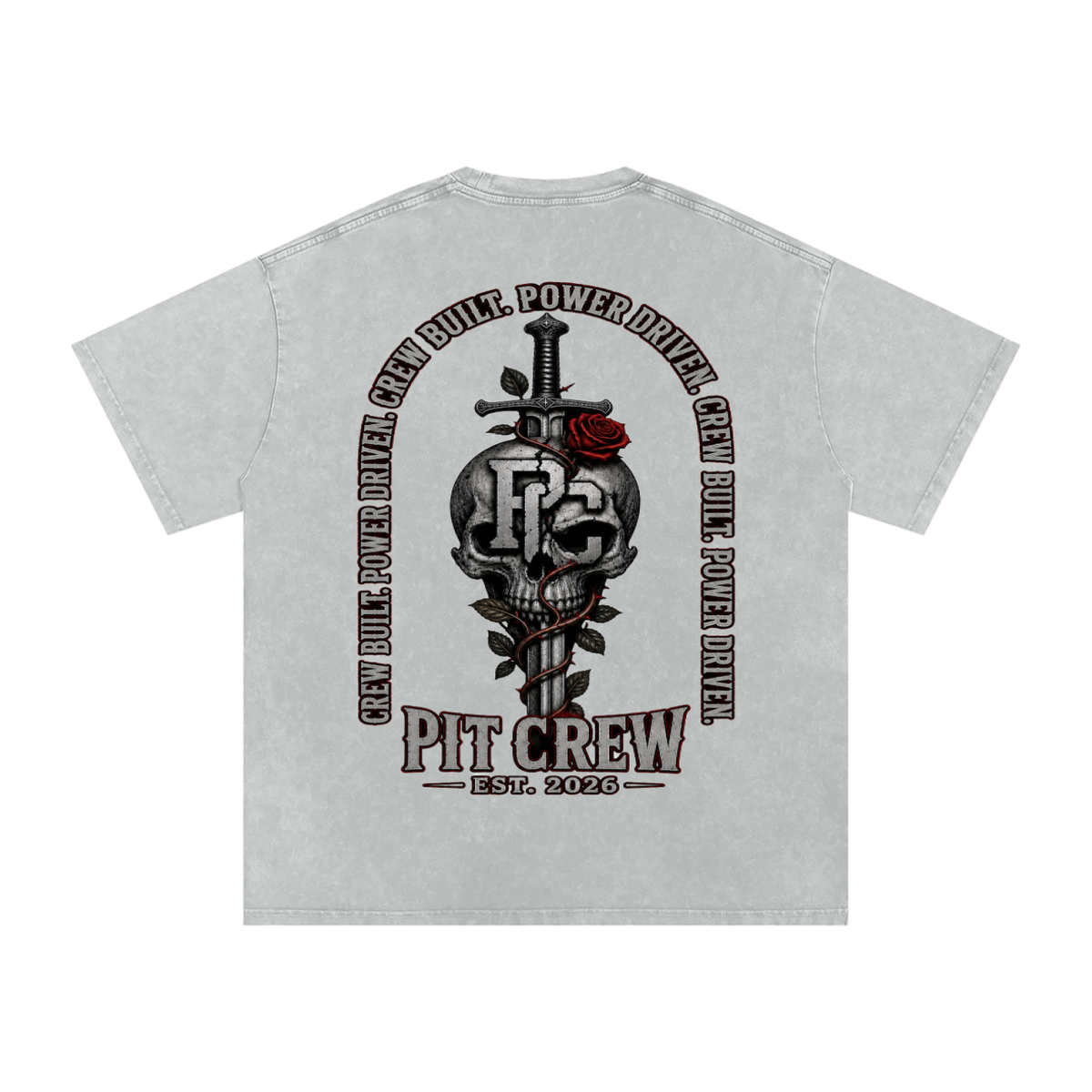 IRON ROSE WHITEWASHED OVERSIZED TEE